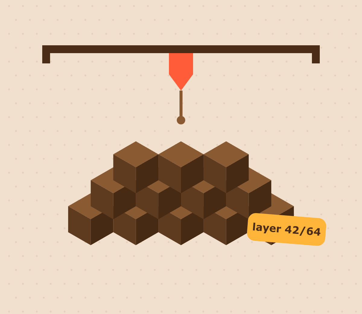 3D-printed chocolate being made